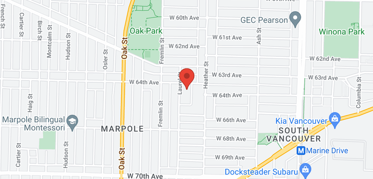 map of 840 W 64TH AVENUE